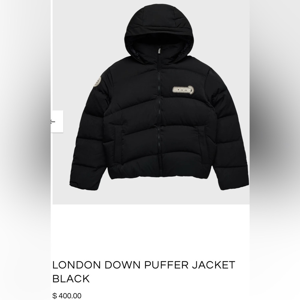 NWT: HommeFemme London Down Puffer Jacket